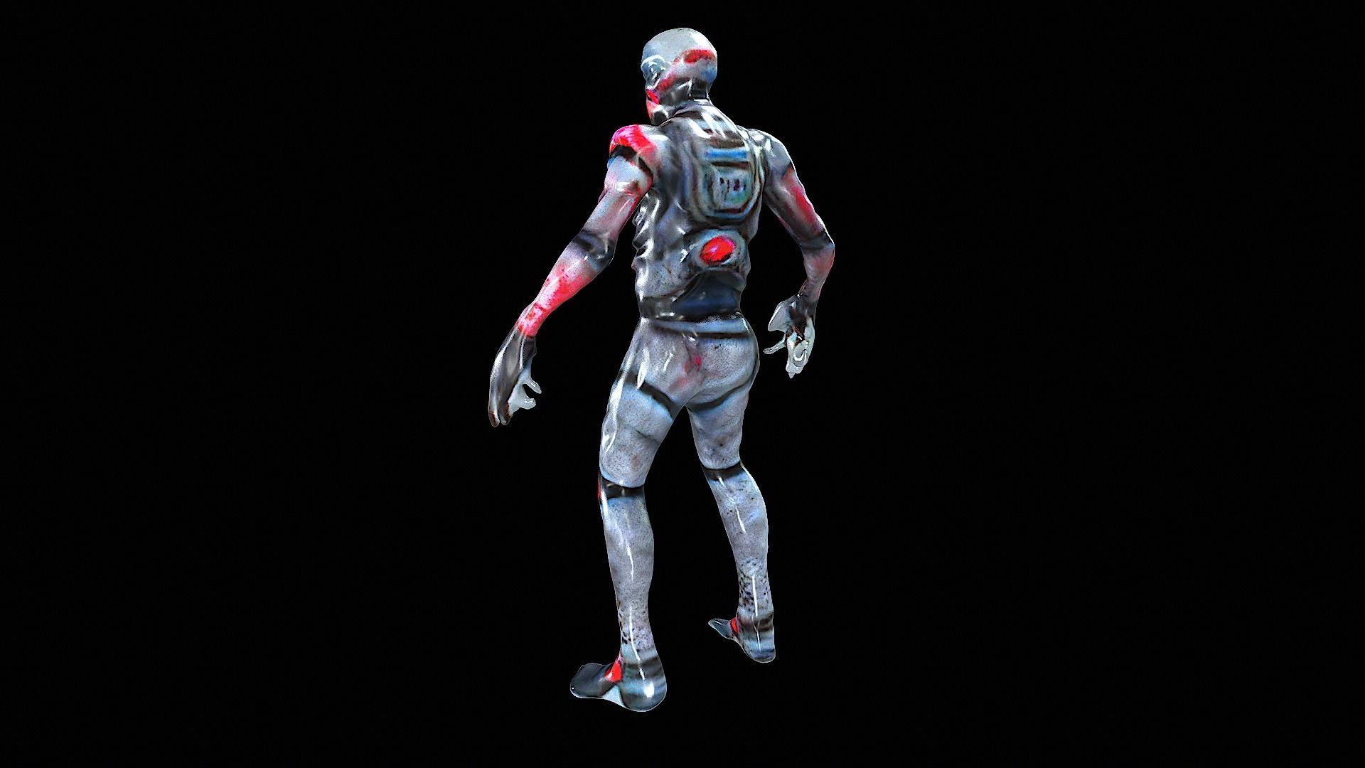 Zombie Creature 3D model_3