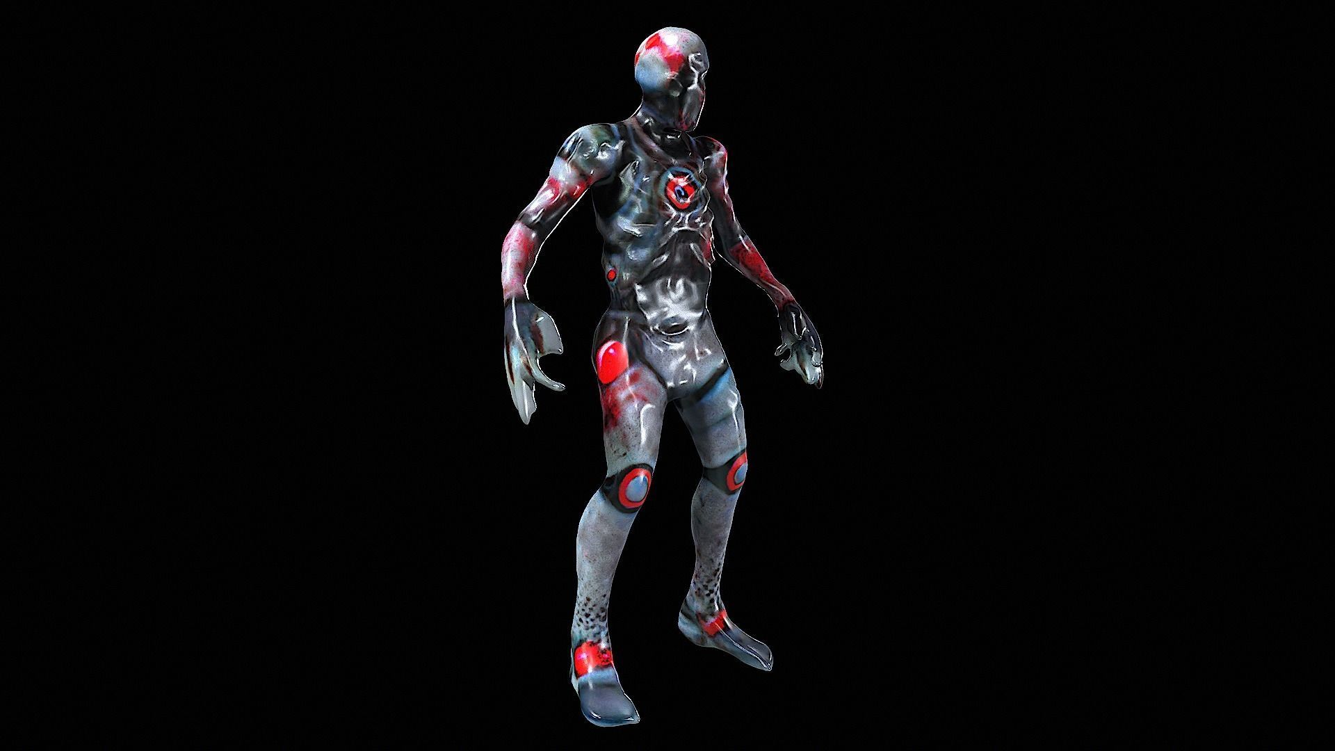 Zombie Creature 3D model_7