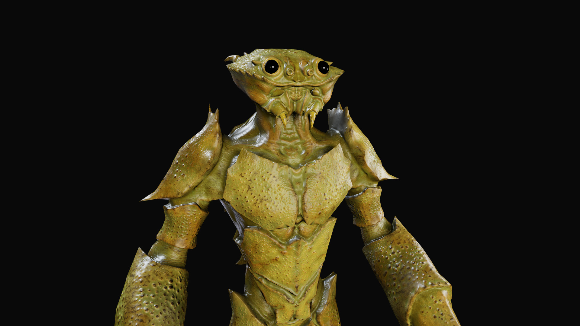 Crab monster 3 Low-poly 3D model_2