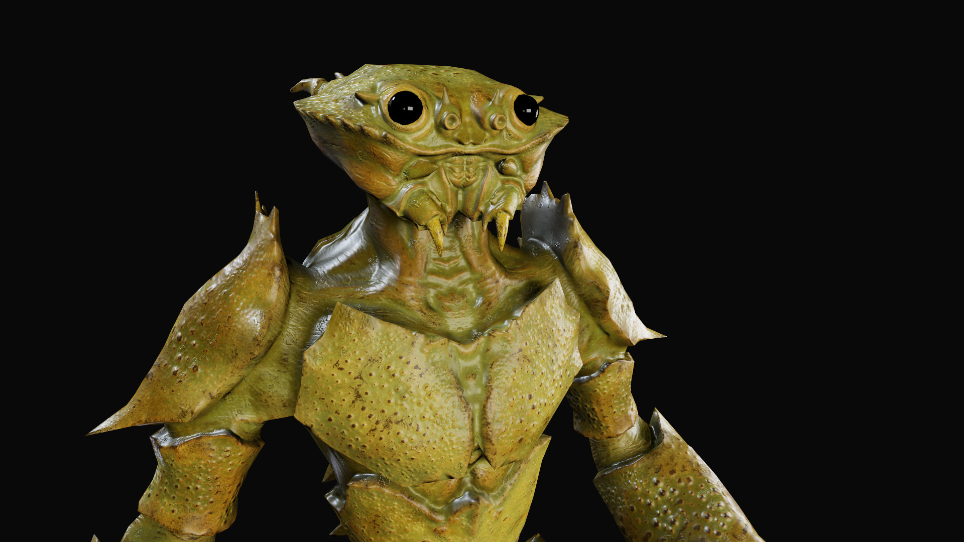 Crab monster 3 Low-poly 3D model_3