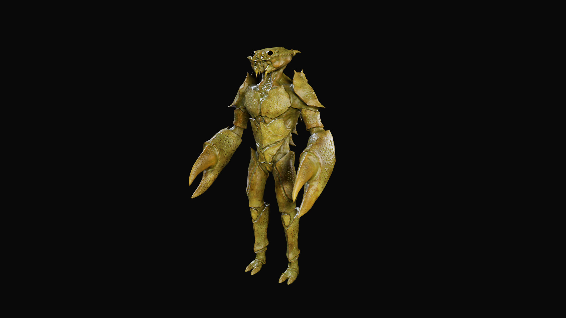 Crab monster 3 Low-poly 3D model_7