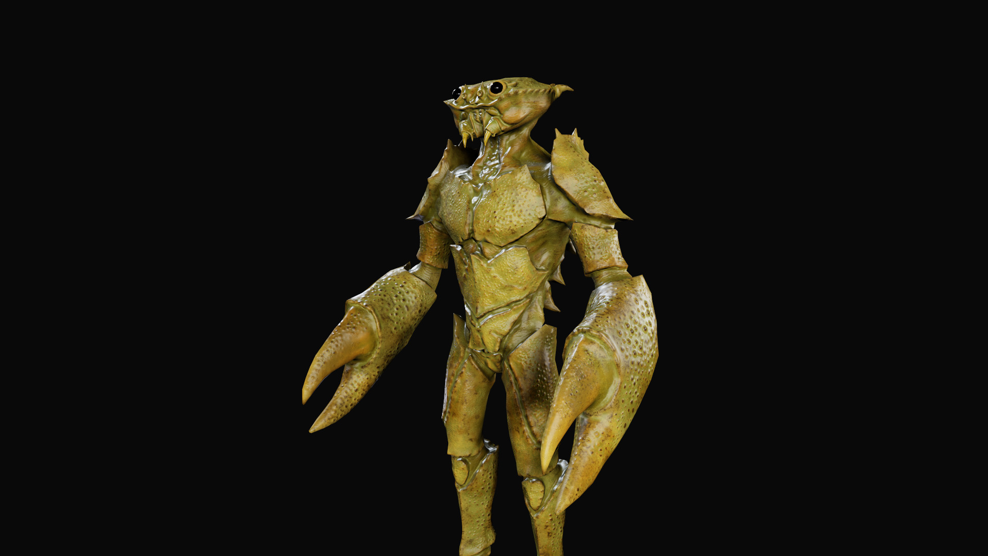 Crab monster 3 Low-poly 3D model_9