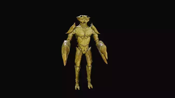 Crab monster 3 Low-poly 3D model