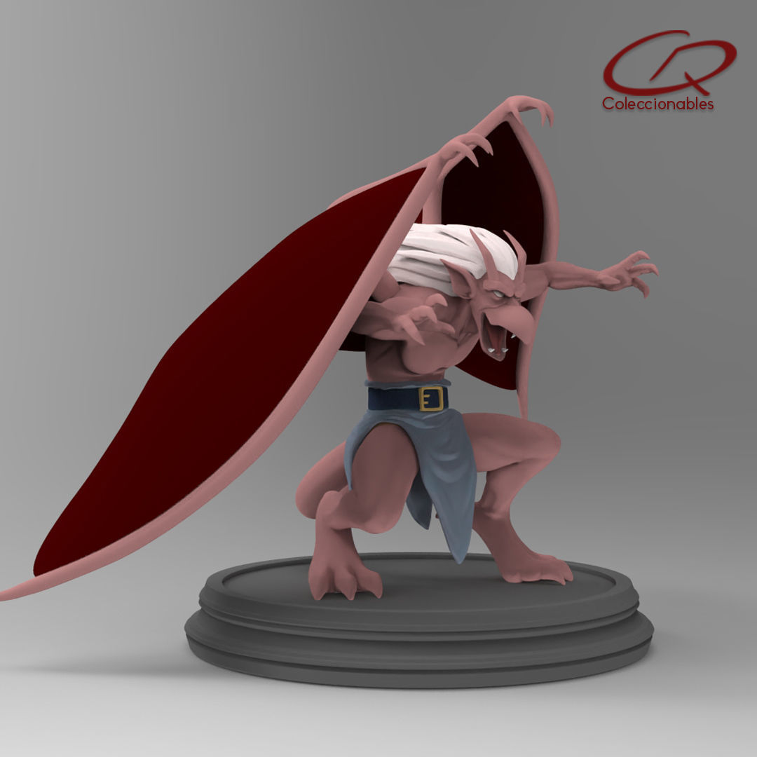 Gargoyles - Brooklyn full figure open wings 3D print model_6