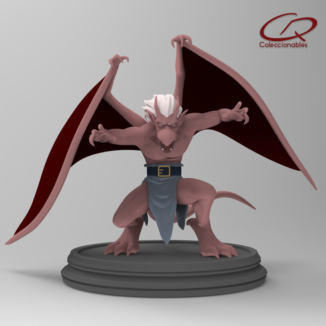 Gargoyles - Brooklyn full figure open wings 3D print model_2