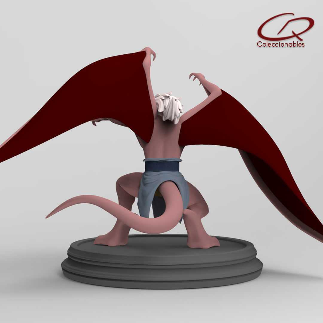 Gargoyles - Brooklyn full figure open wings 3D print model_4