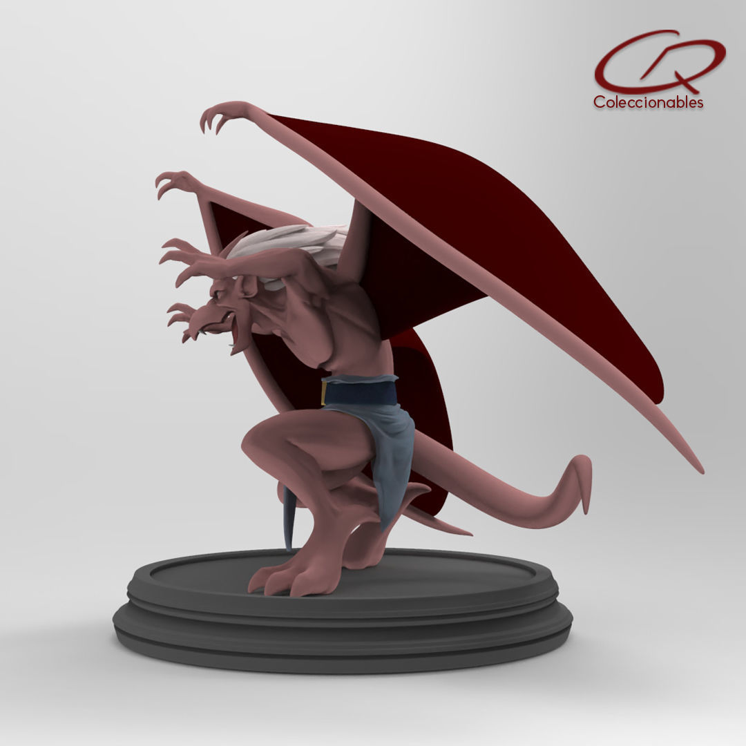 Gargoyles - Brooklyn full figure open wings 3D print model_8