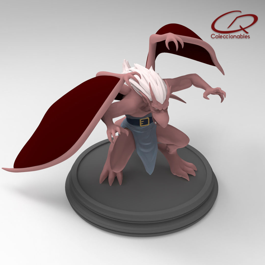 Gargoyles - Brooklyn full figure open wings 3D print model_13