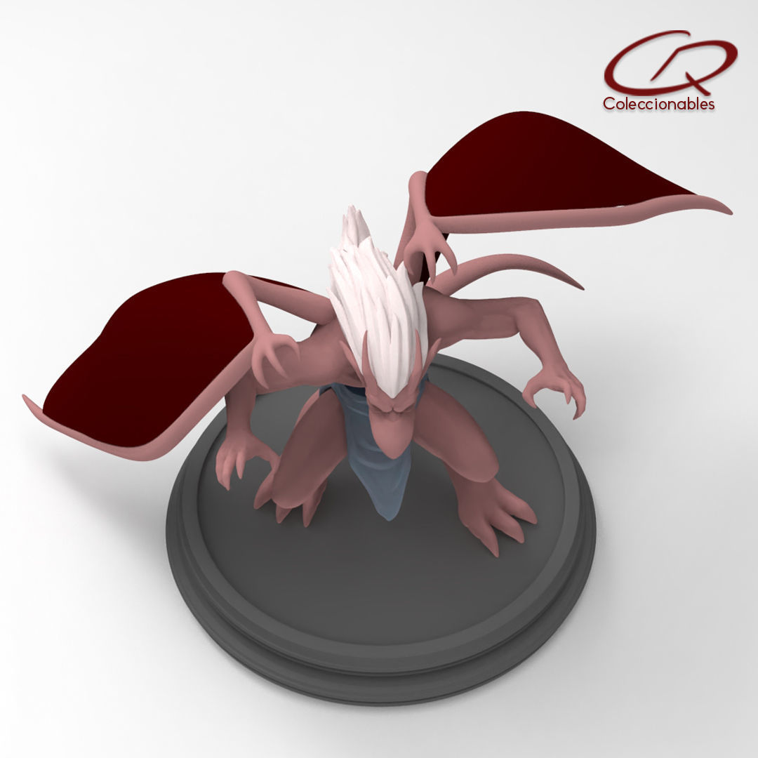 Gargoyles - Brooklyn full figure open wings 3D print model_12