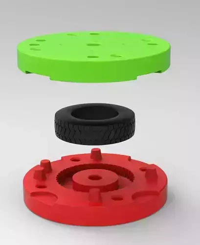 Mold for diecast truck tire 1 Scale 1 to 25 3D print model