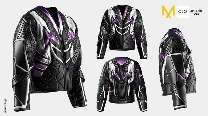 Streetwear Leather Jacket Motorbike 3D model