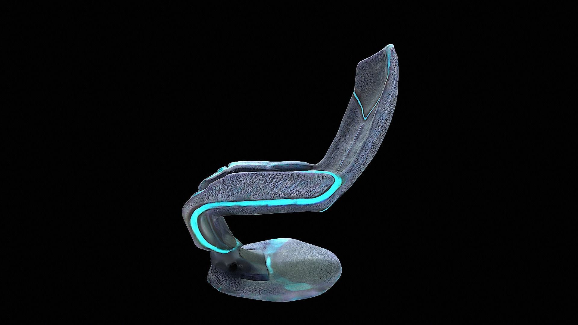 futuristic chair 3D model_5