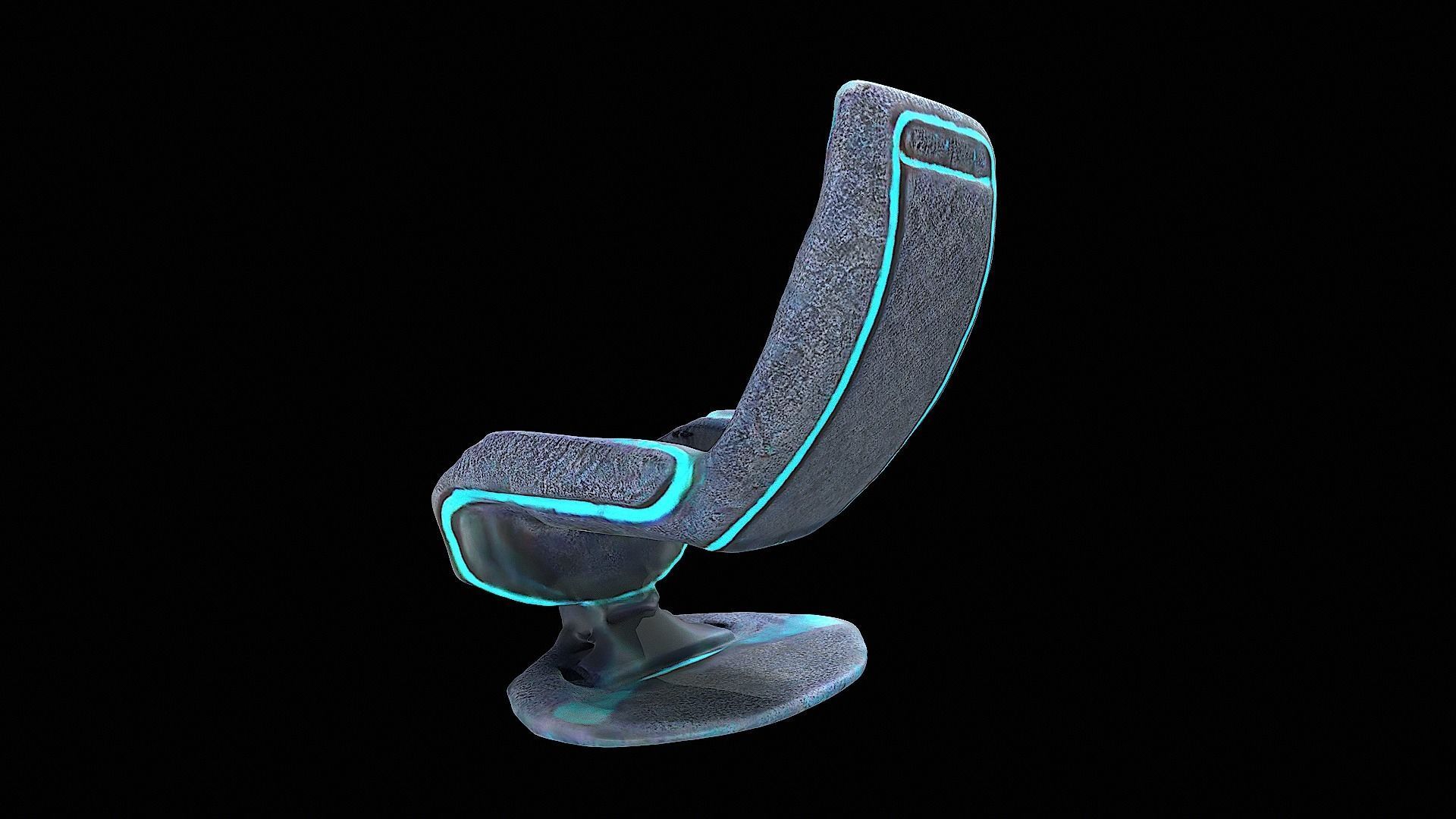 futuristic chair 3D model_4