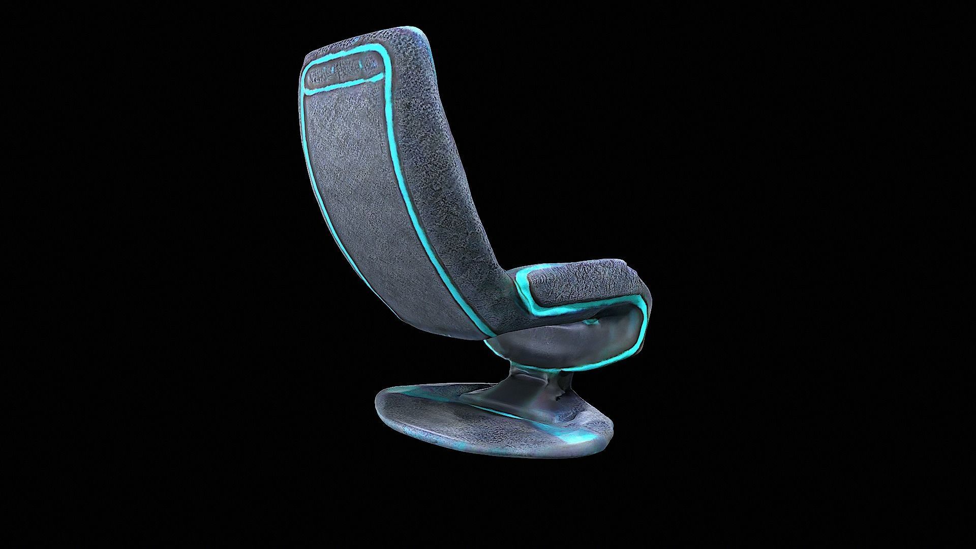 futuristic chair 3D model_2