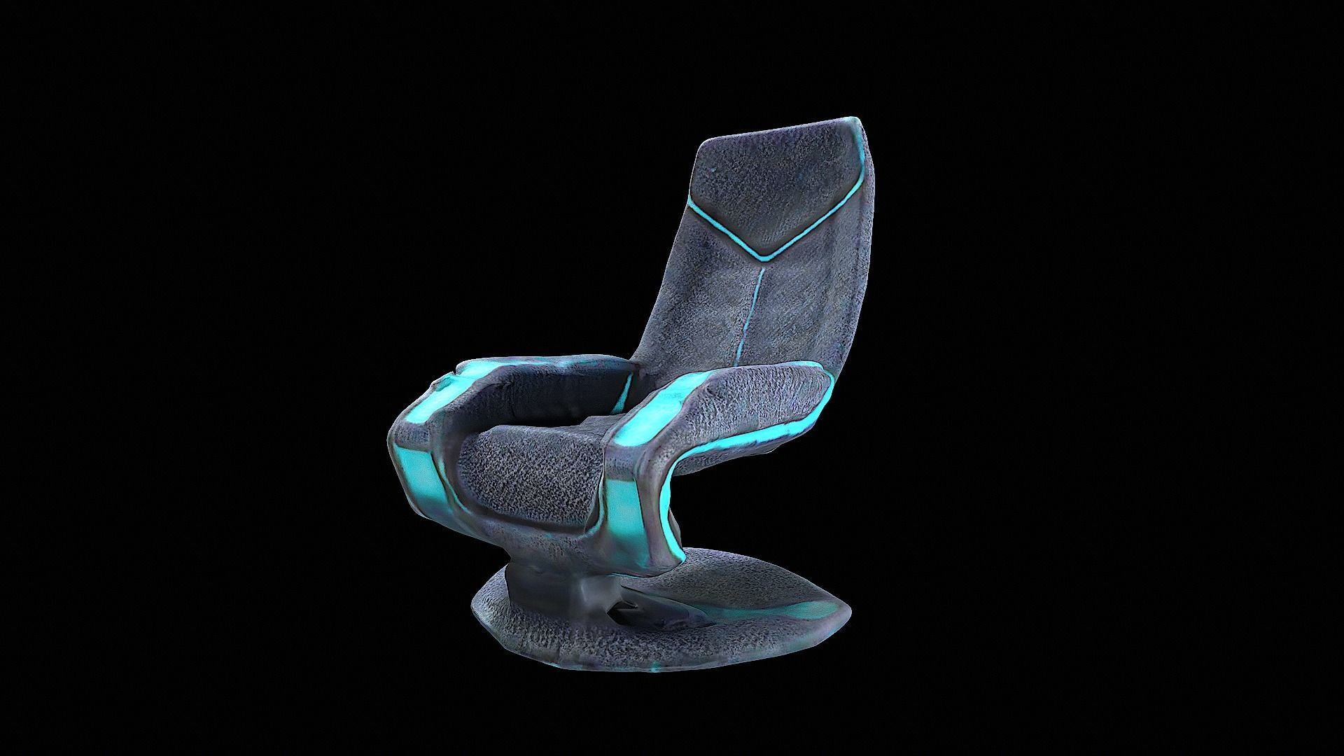 futuristic chair 3D model_6
