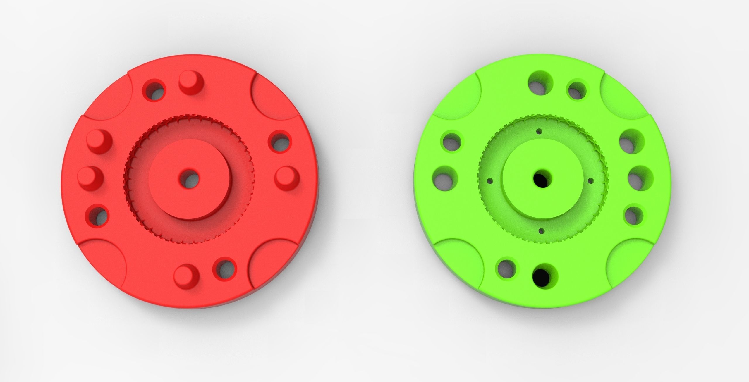 Mold for diecast truck tire 2 Scale 1 to 25 3D print model_5