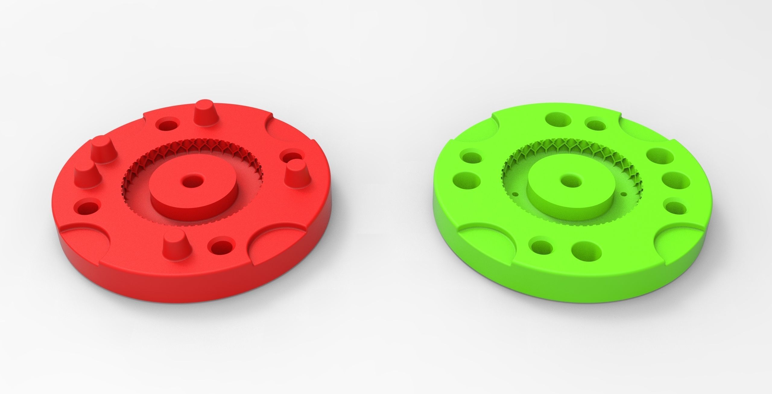 Mold for diecast truck tire 2 Scale 1 to 25 3D print model_4