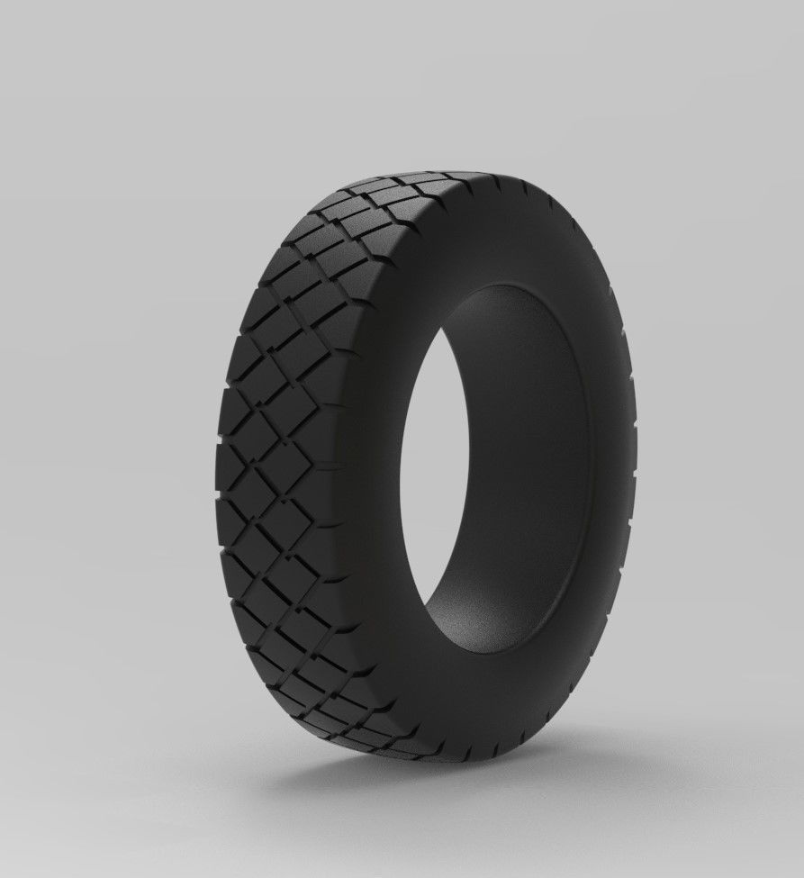 Mold for diecast truck tire 2 Scale 1 to 25 3D print model_8