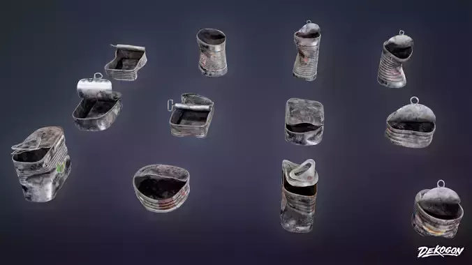 TRASH - Used Cans 01 - LOW POLY AND NANITE