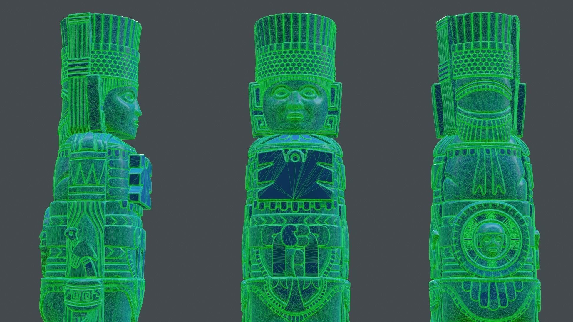 Statue Aztec  Atlante Tula 3D print model_6