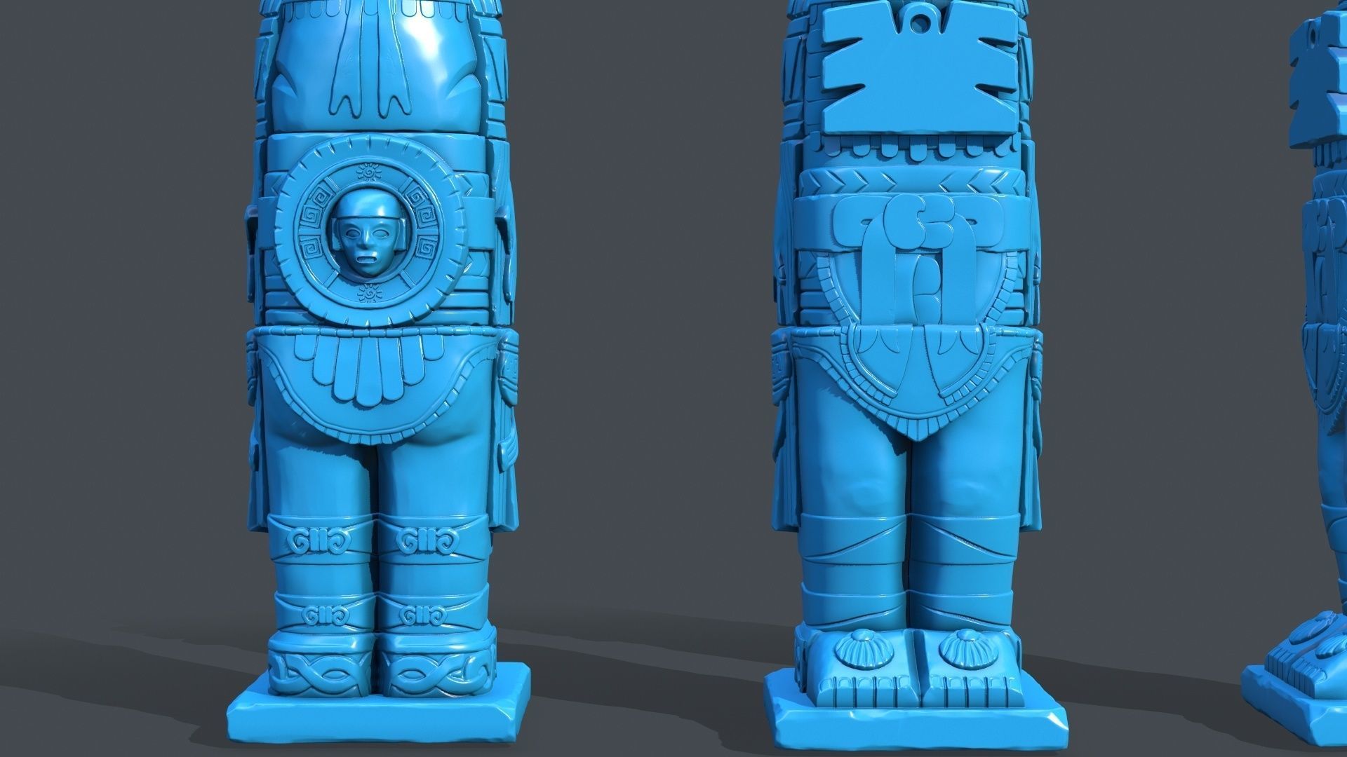 Statue Aztec  Atlante Tula 3D print model_4