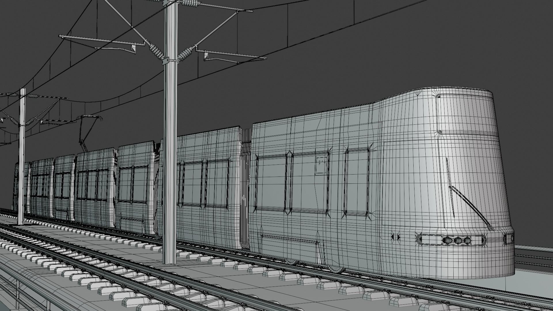 Bridge with Zurich tram 3D model_3