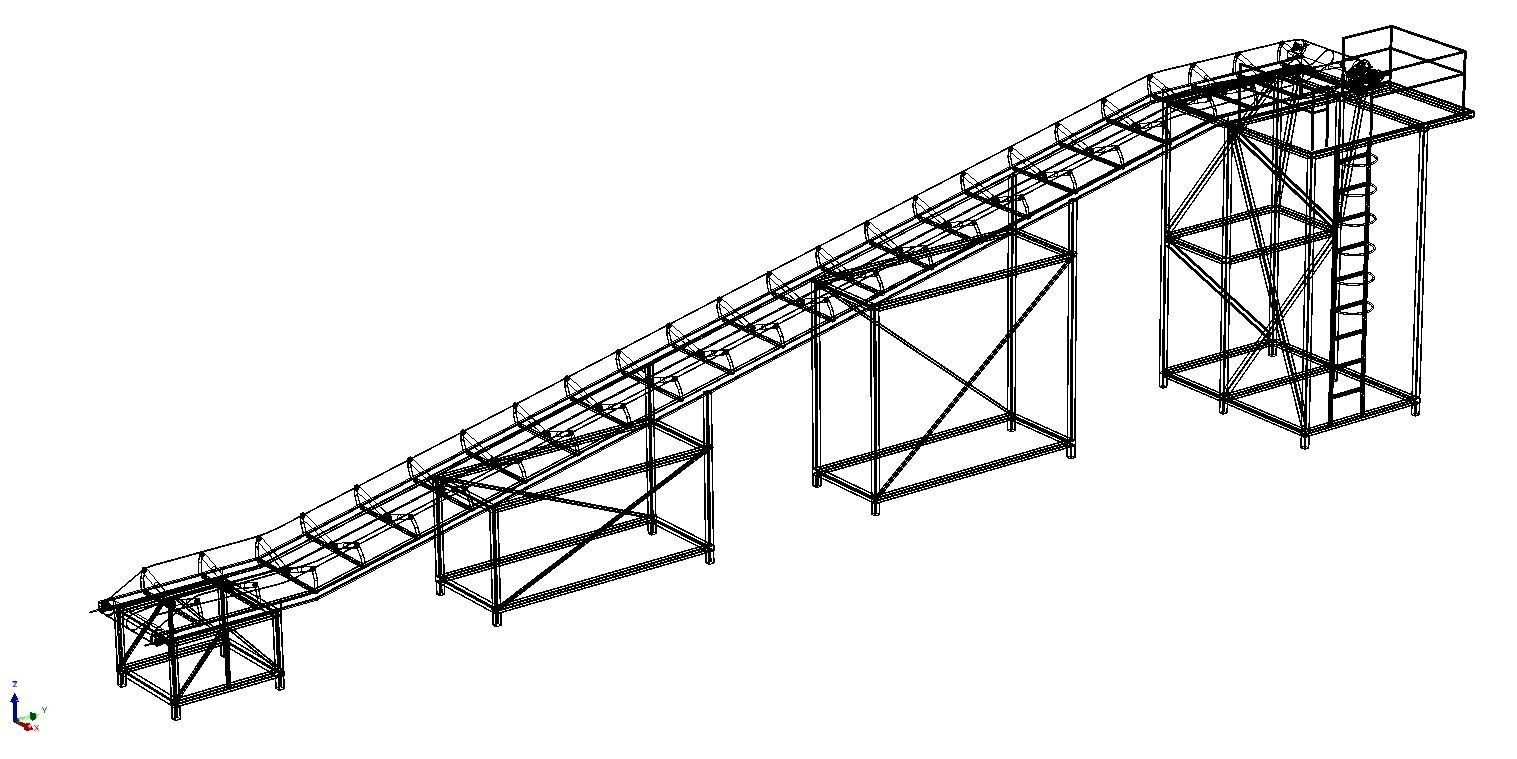 CARRIER BELT CONVEYOR FACTORY INDUSTRIAL 3D model_18