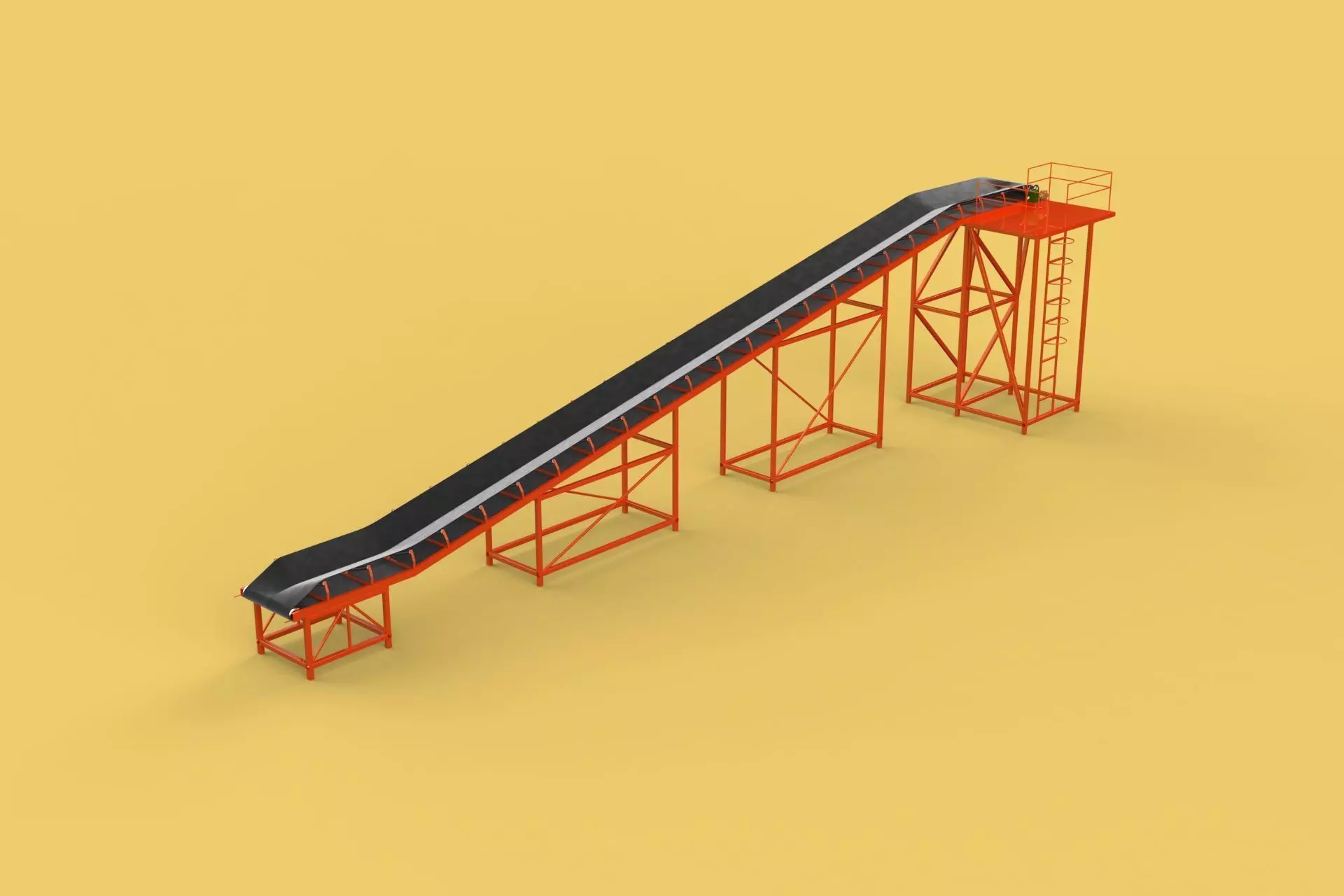 CARRIER BELT CONVEYOR FACTORY INDUSTRIAL 3D model_0