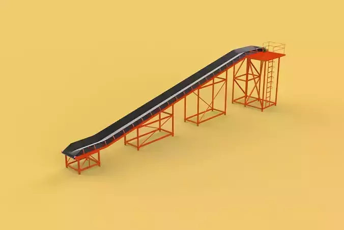 CARRIER BELT CONVEYOR FACTORY INDUSTRIAL  3D model