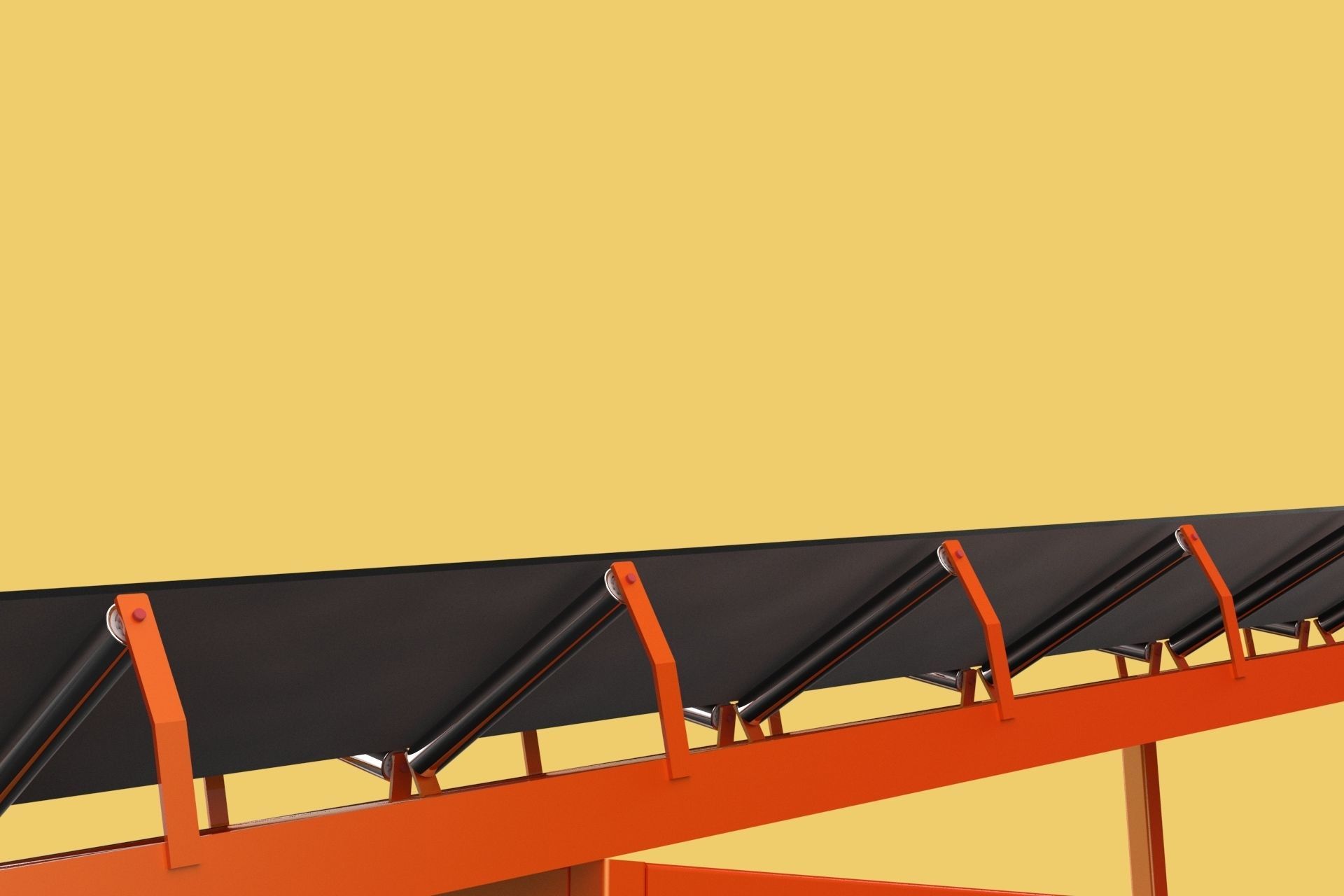 CARRIER BELT CONVEYOR FACTORY INDUSTRIAL 3D model_13