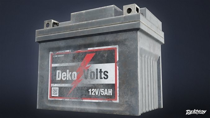 TOOLSHED - Battery 01 - LOW POLY Low-poly 3D model 6
