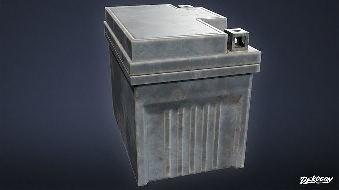 TOOLSHED - Battery 01 - LOW POLY Low-poly 3D model 5