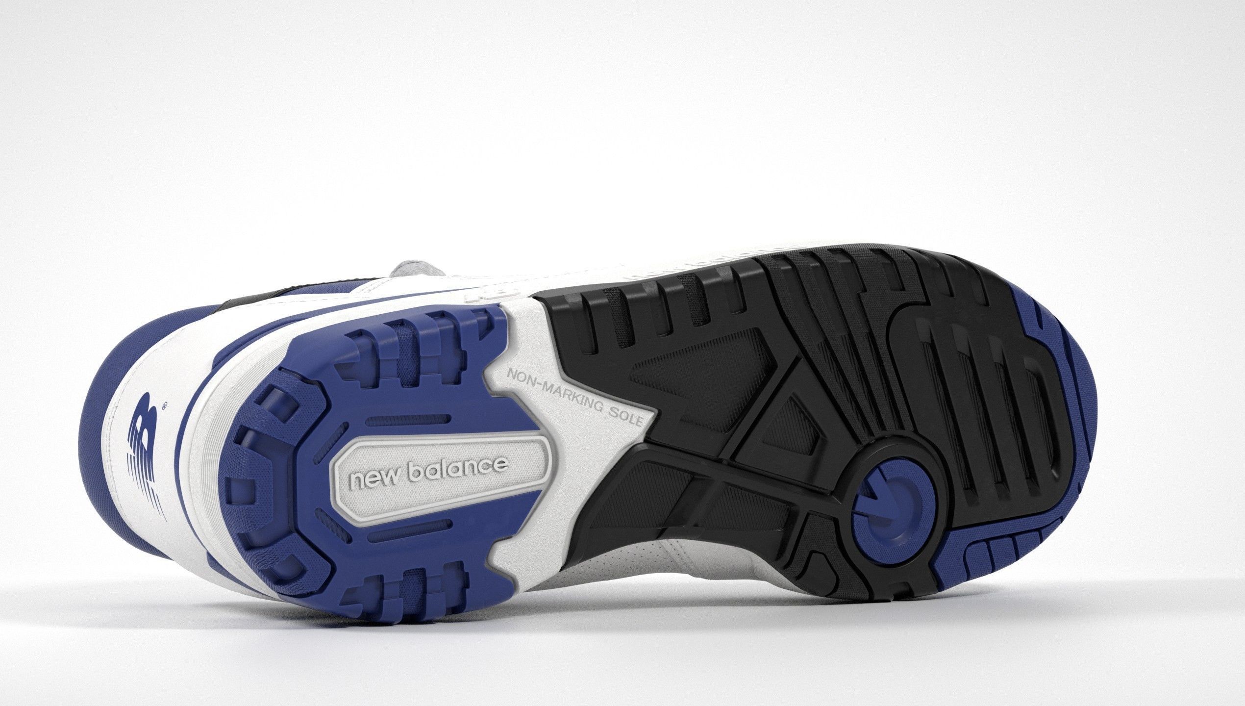 New Balance 550 White Blue Sneaker 3D model_10