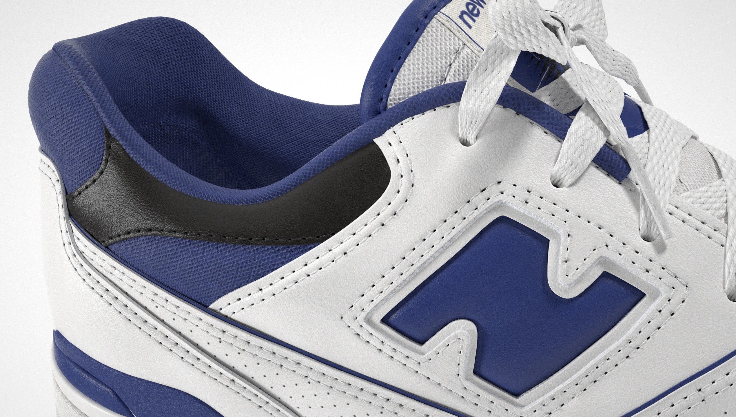 New Balance 550 White Blue Sneaker 3D model_13