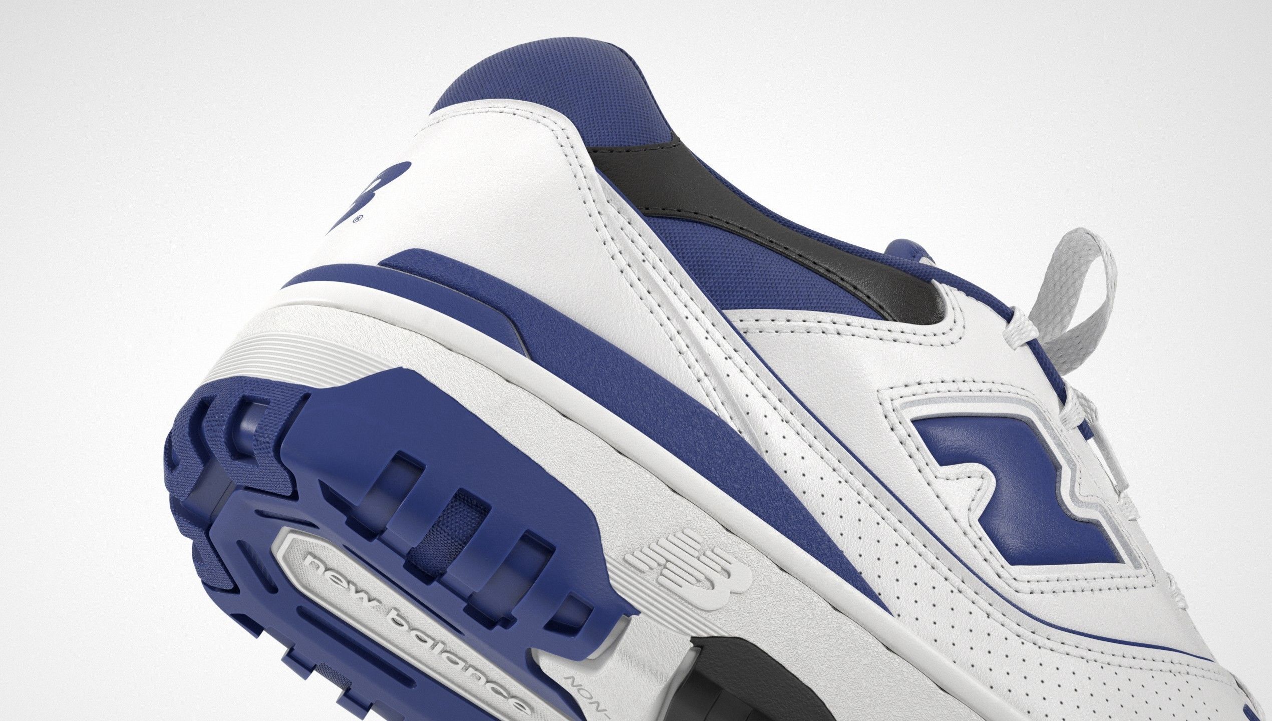 New Balance 550 White Blue Sneaker 3D model_5