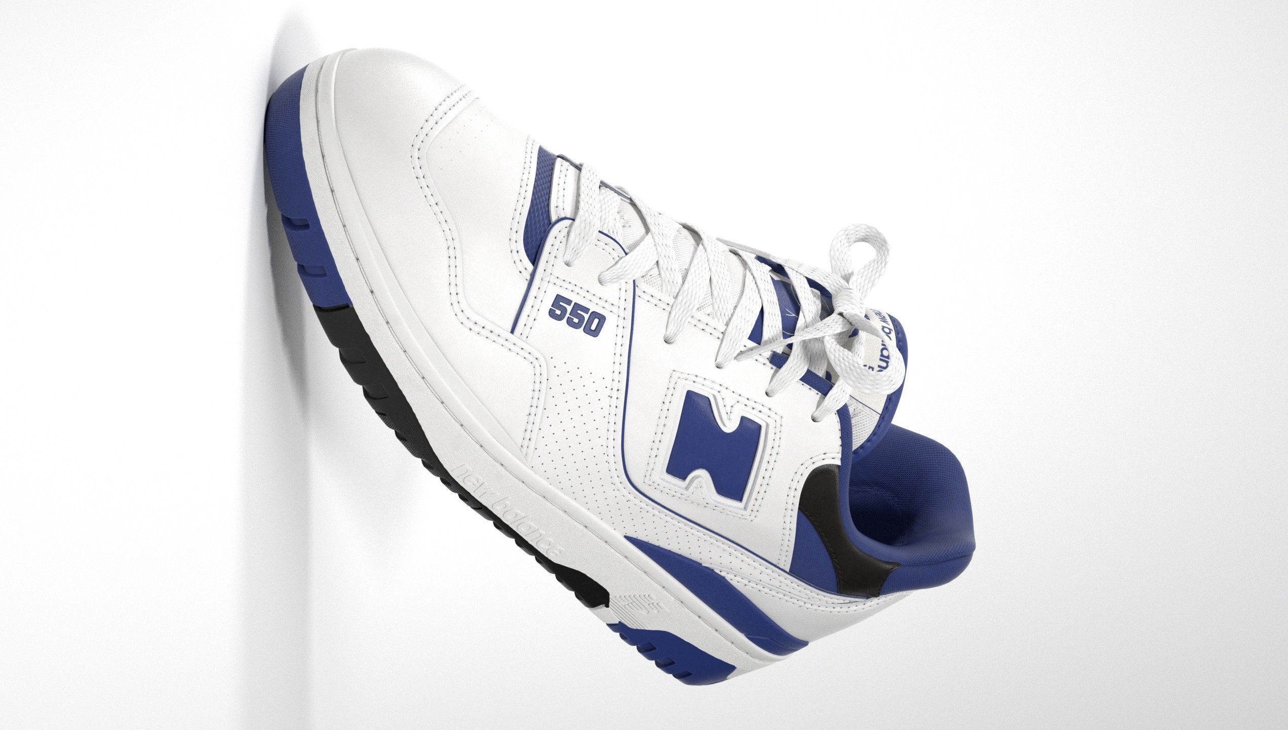 New Balance 550 White Blue Sneaker 3D model_28