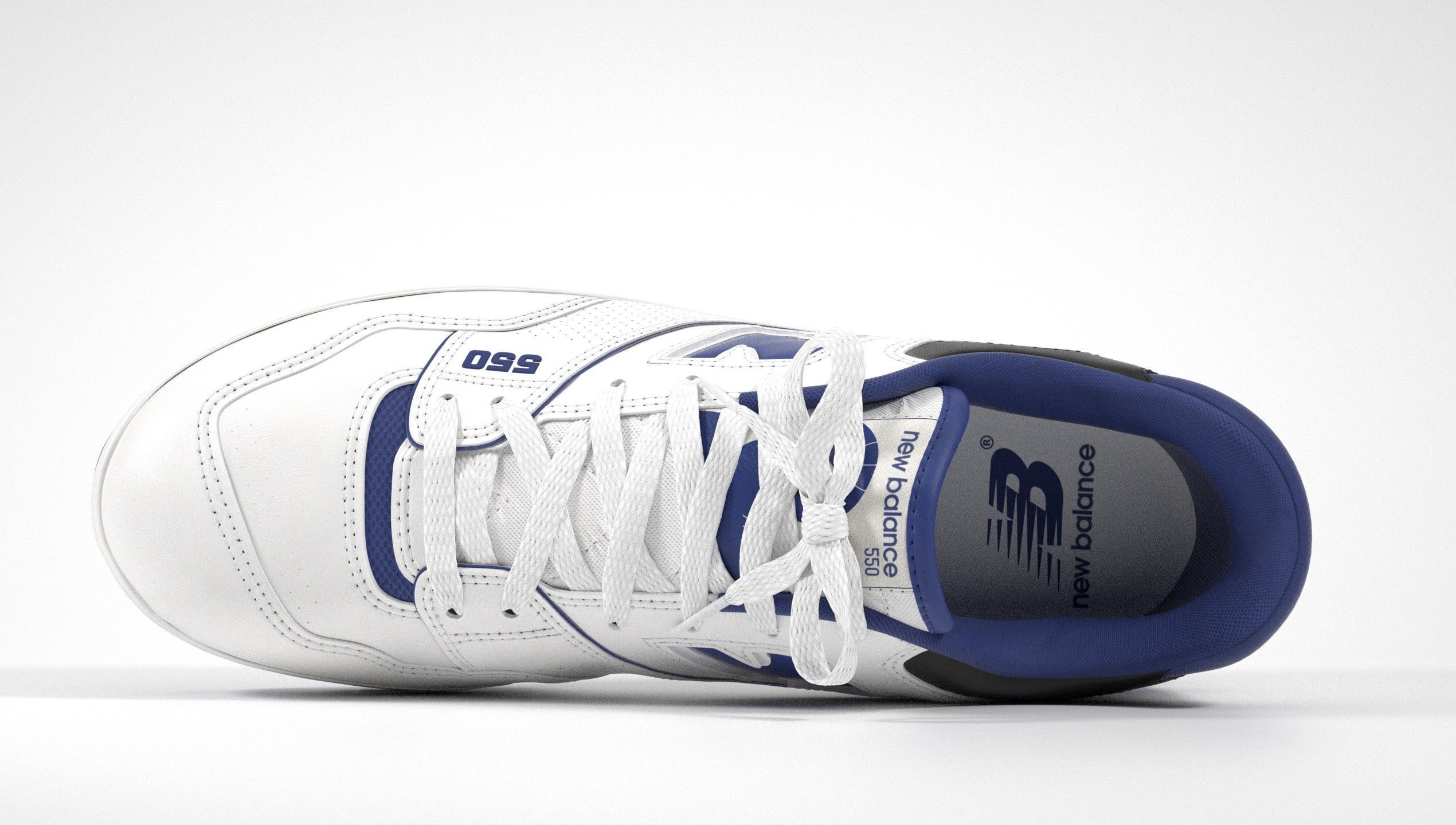 New Balance 550 White Blue Sneaker 3D model_19