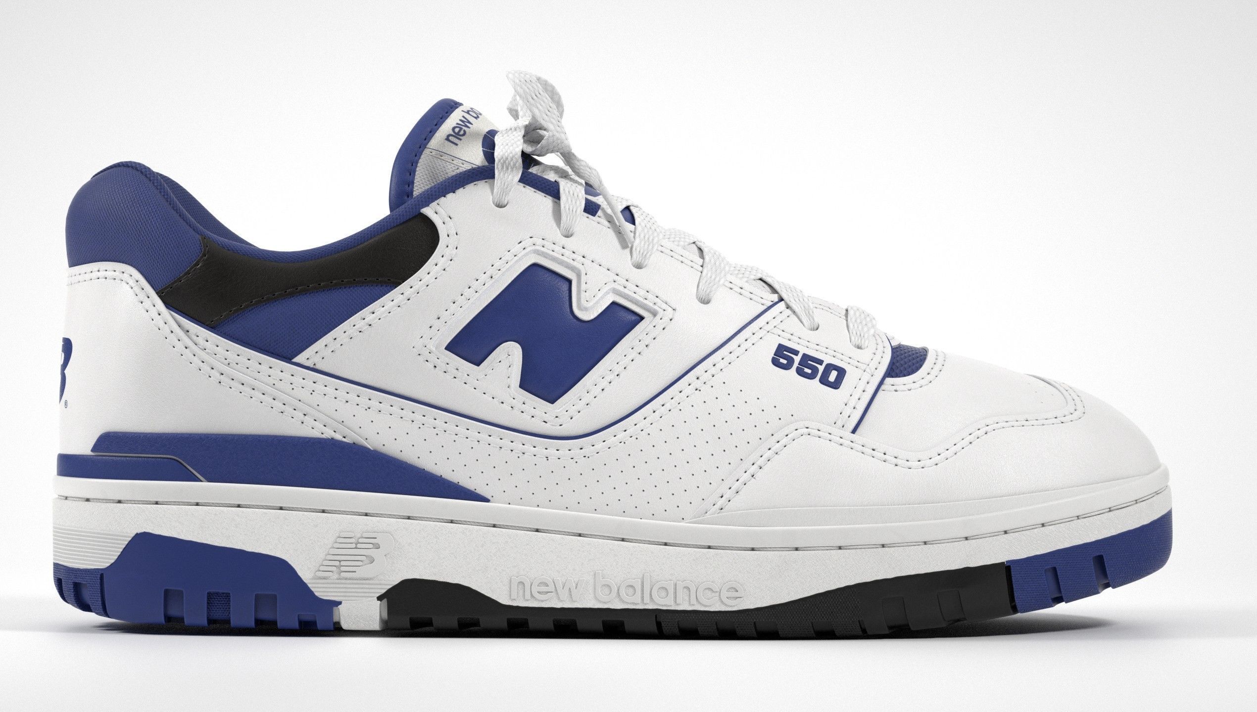 New Balance 550 White Blue Sneaker 3D model_17