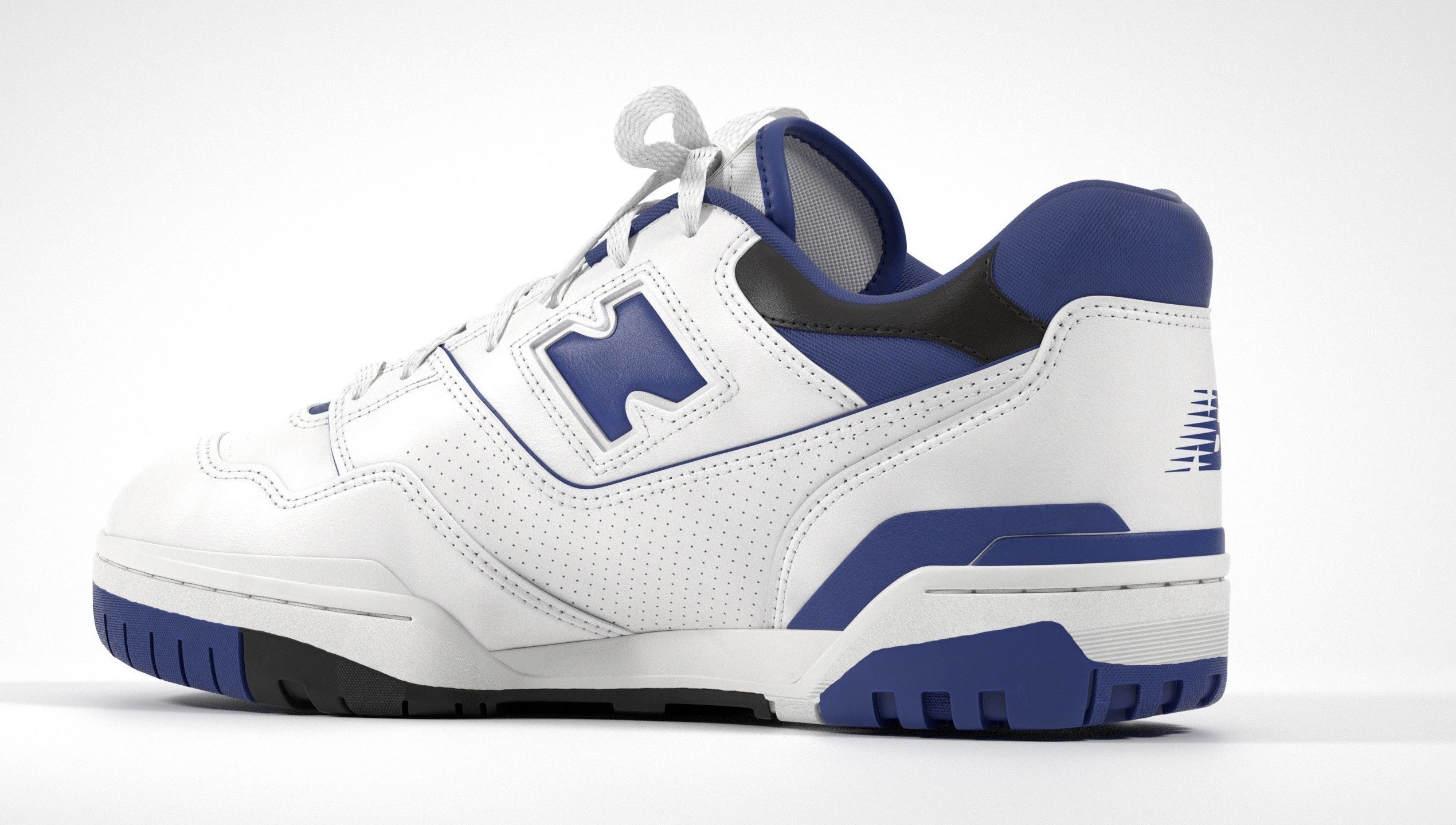 New Balance 550 White Blue Sneaker 3D model_23