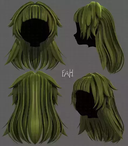 3D Hair style for girl V124