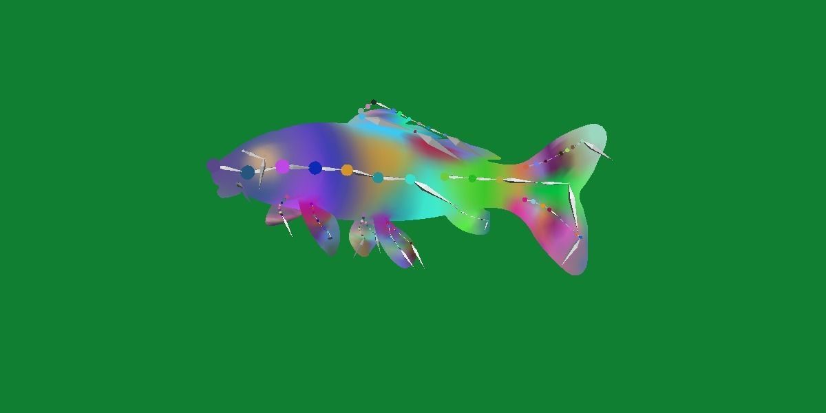Nishikigoi Koi Fish Low-poly 3D model_35
