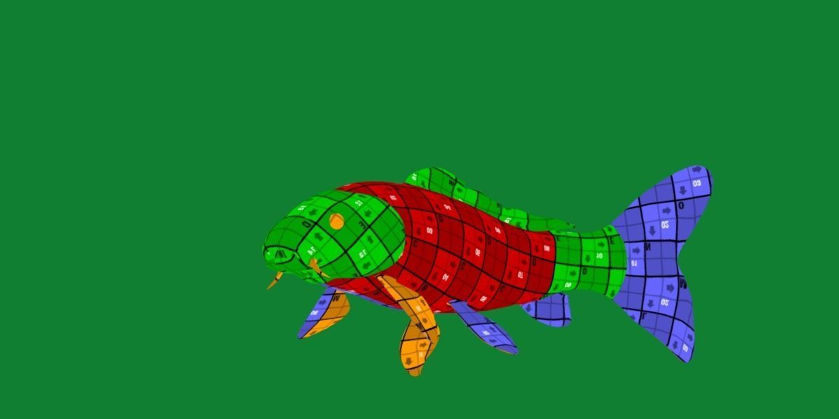 Nishikigoi Koi Fish Low-poly 3D model_29