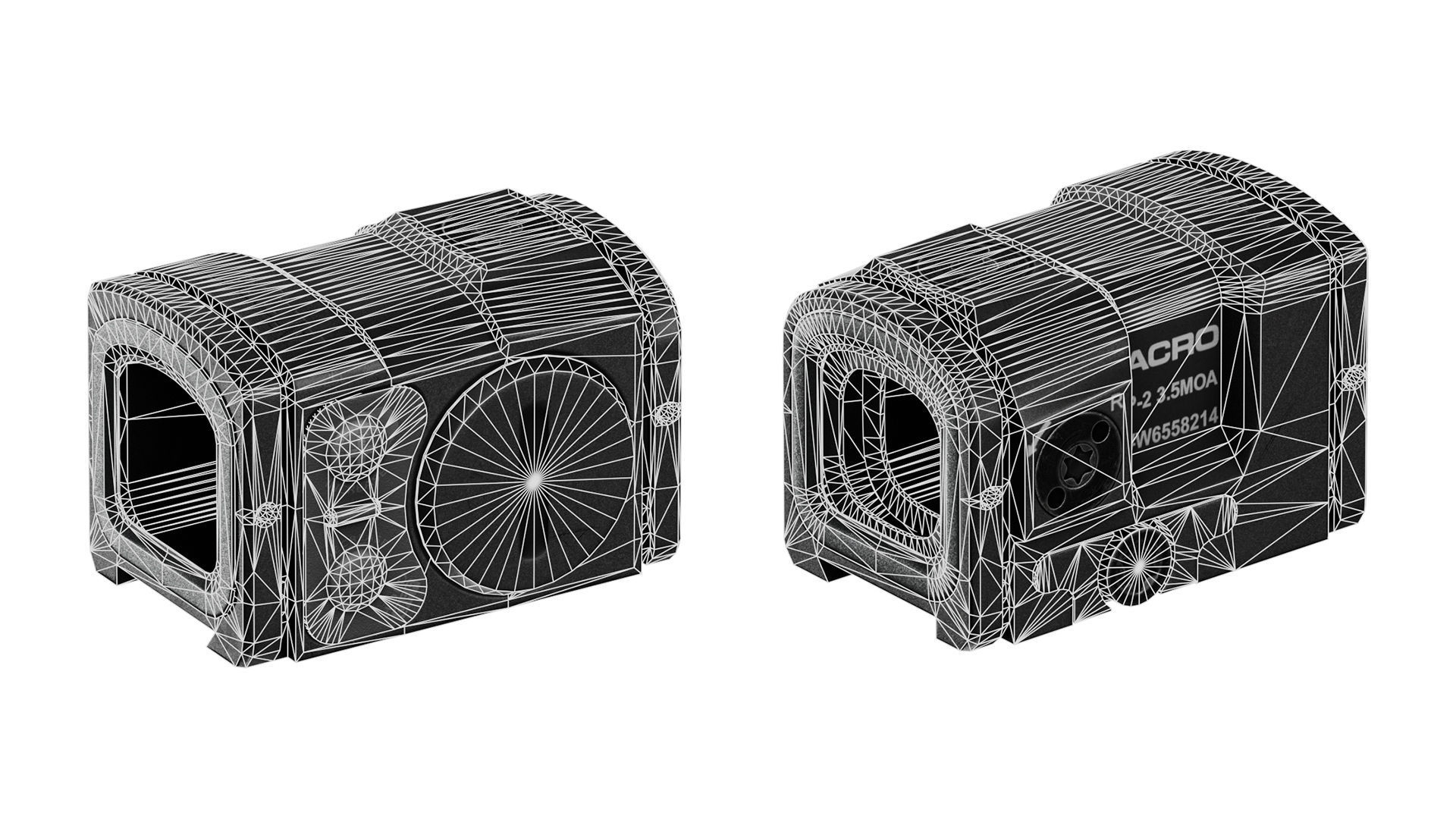 AIMPOINT ACRO P2 RED DOT SIGHT Low-poly 3D model_11