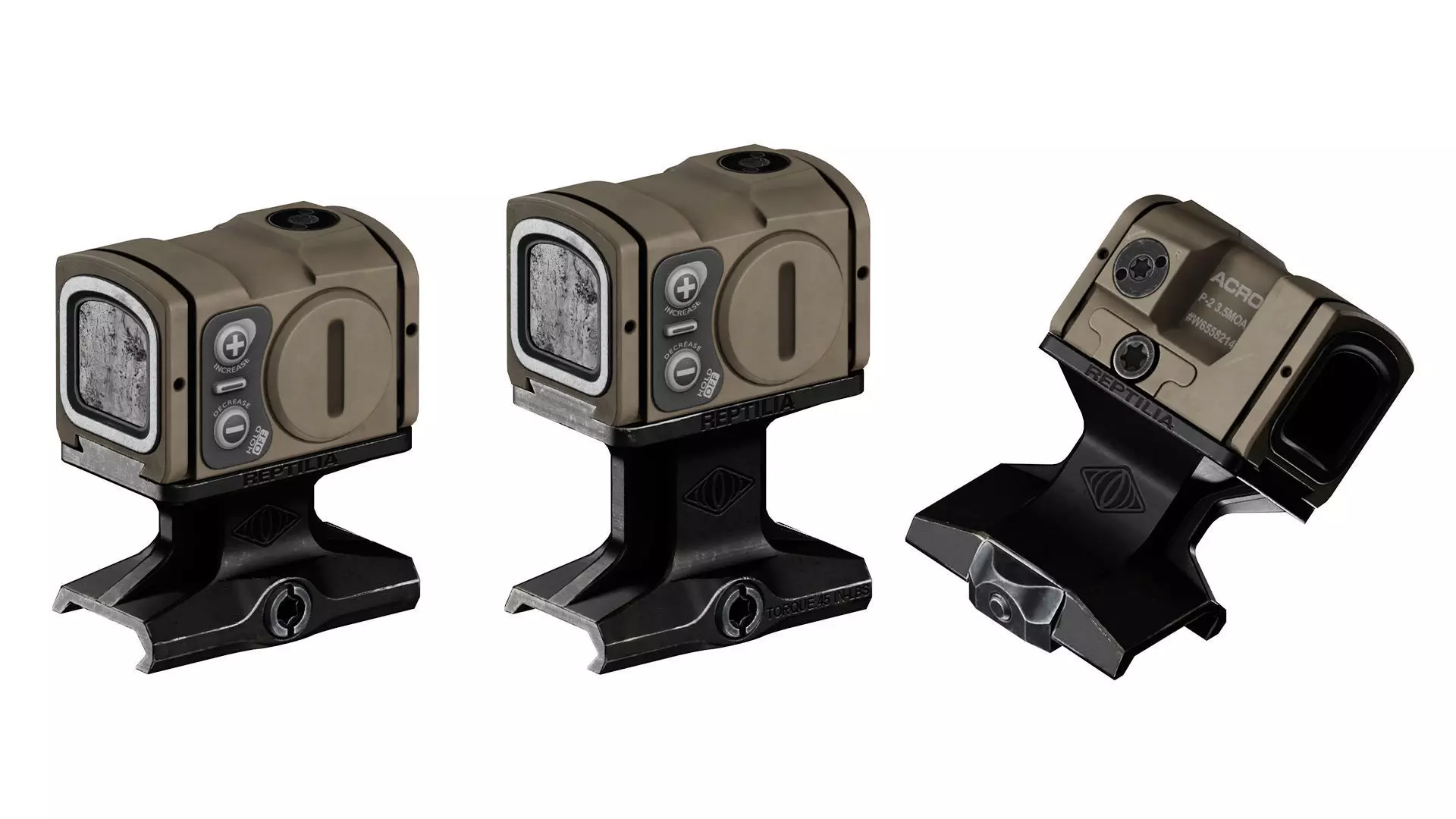 AIMPOINT ACRO P2 RED DOT SIGHT Low-poly 3D model_0