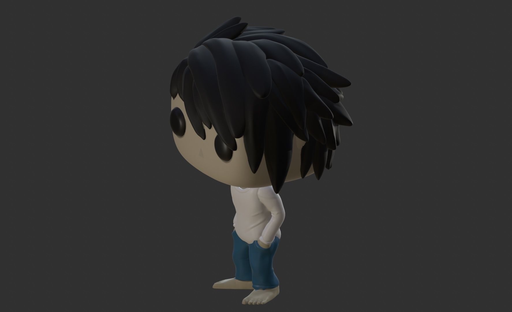 L Funko Pop Death Note 3D model_4