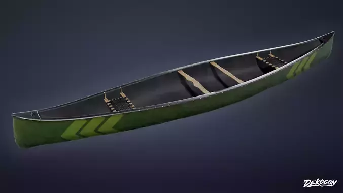 TOOLSHED - Canoe 01 - LOW POLY Low-poly 3D model