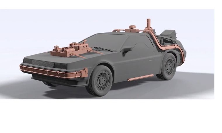 Back to the Future Delorean all Kits 3D print model_1