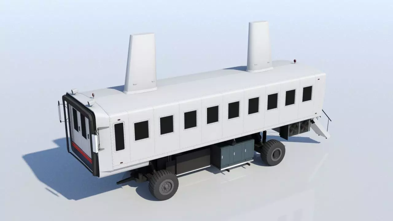 Chrysler-Budd Mobile Lounge Plane Mate Car Low-poly 3D model