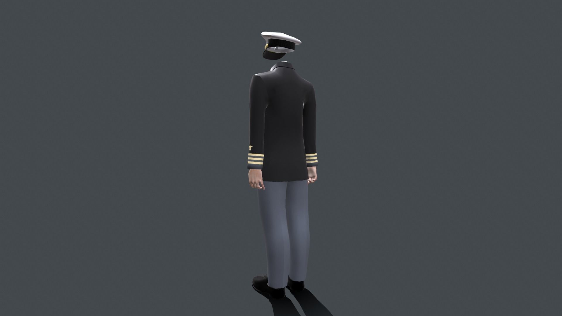 Commander uniform 3D model_7