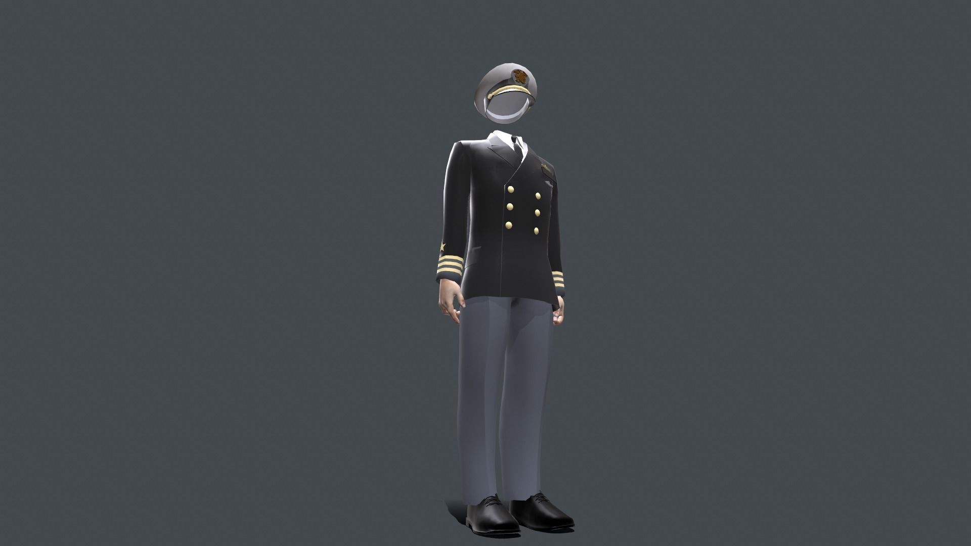 Commander uniform 3D model_6